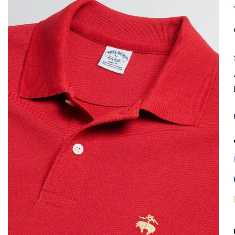 Brooks Brothers Golden Fleece Stretch Supima Polo Shirt Sz Large